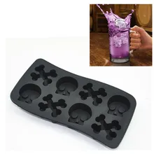 2 шт./лот для льда Куб Mold делает охлаждения череп-образный силиконовые формы льда новизны подарки Ice лоток лето питьевой инструмент