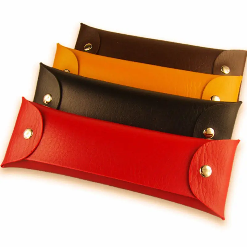 حار خمر الأقلام ماكياج فرش كيت امرأة مدرسة بو الجلود حقيبة المدرسة قلم رصاص مستحضرات التجميل حقيبة 4 ألوان