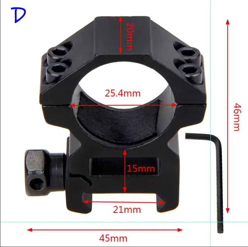 20 мм крепление в виде ласточкиного хвоста высокопрофильное низкопрофильное Крепление для винтовки Weaver стальное крепление для прицела высокого давления 25,4 мм крепление для прицела - Цвет: D