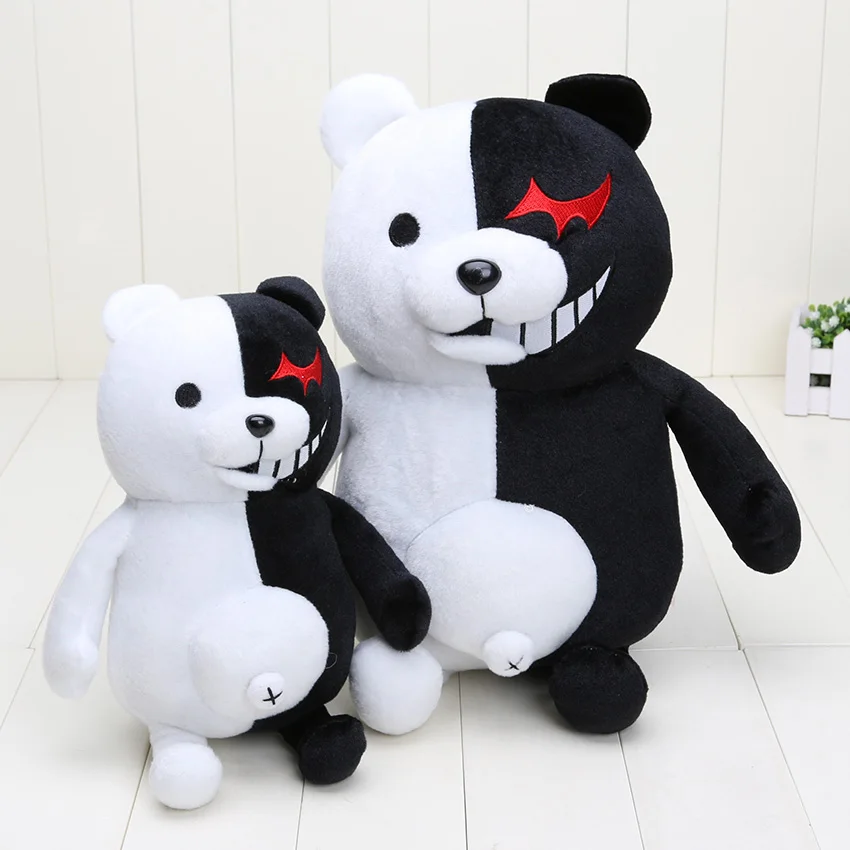 Monomi кролик плюшевые игрушки Danganronpa Черный Белый Медведь Кролик Dangan Ronpa Monokuma кукла подарок на день рождения игрушки для детей