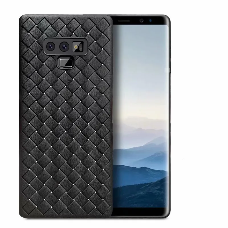 

For Samsung Galaxy Note 9 Luxury Grid Super Soft TPU Shockproof Phone Case For Samsung S9 Plus Silicone Phone Cover Accessories