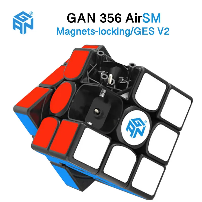 Gan 356 Air S/Gan356 Air SM с магнитами скоростной куб AirSM/356 AirS 3x3 волшебный куб головоломка Обучающие игрушки Прямая поставка - Цвет: Gan356 Air SM Black