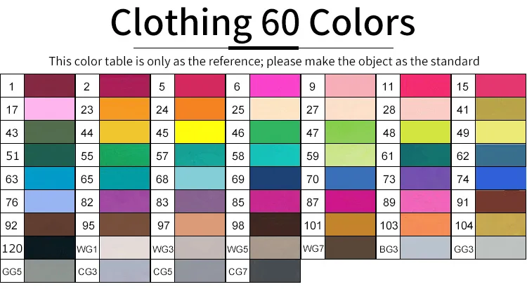 Clothing 60Color TOUCHNEW T7 Двойные наконечники набор маркеров для живописи 30/40/60/80 на спиртовой основе эскиз Маркеры Ручка для анимационный комикс дизайн офисный товары для рукоделия - Цвет: Clothing 60Color