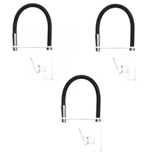 Черная медная кухонная раковина кран барный кран с горячей и холодной водой