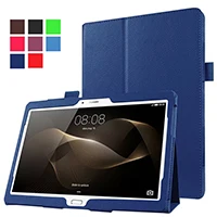 Enzi DHL/EMS/UPS 2 папки Folio Stand личи зерна кожаный чехол для huawei MediaPad M2 10,0 M2-A01W/F/L планшета - Цвет: 8