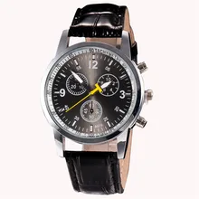 men watches 2017 luxury brand leather Strap man watch 2017 militaire sport 30m waterproof fashion watch Erkek kol saati #YH17