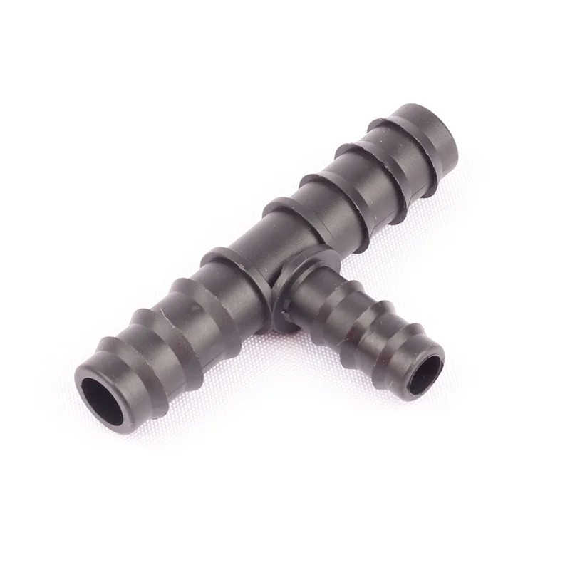 

100pcs DN20 To DN16 PE Barb Reduced Tee Connector Hose Reducing Tee Garden Watering System Pipe Splitters Joints