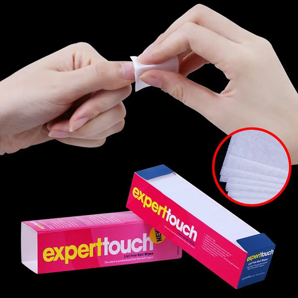 325pcs/pack Lint Free Nail Art Gel Polish Remover Cotton Pad Nail Wipe