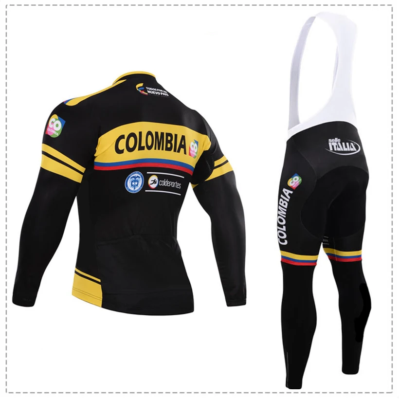 Зимняя команда, Колумбия, PRO, Мужская велосипедная Джерси, комбинезон, комплекты, Ropa Ciclismo, MTB, термальная флисовая велосипедная одежда, одежда для велоспорта