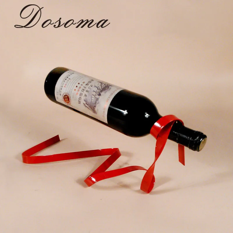 Creative Magic Suspended Ribbon Wine Rack Suspension Wine Stand Novelty Iron Rack Bottle Holder Gravity Whiskey