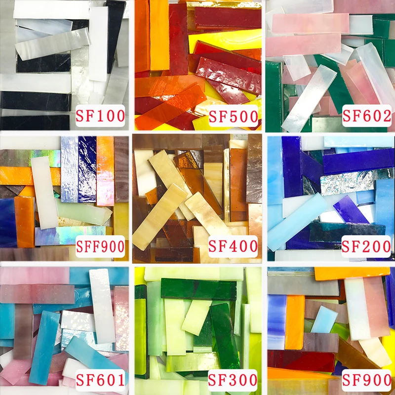 

200gram 1 X 4 cm Stained Glass Strip, DIY Glass Mosaic Hobbies, DIY Material Supplier, Mini Loose Tiffany Glass Pieces, DIY Art