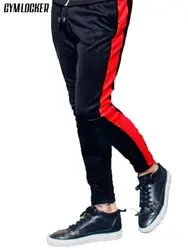 GYMLOCKER для мужчин тонкий хлопок спортивные штаны тренажерные залы фитнес мотобрюки человек Jogger тренировки повседневное модные Пант