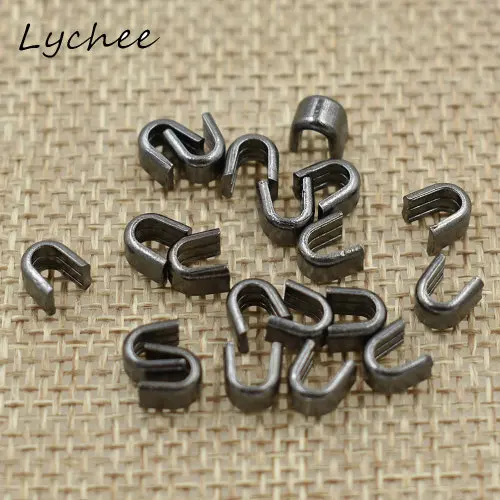 Lychee 20 шт. 8# серебристый черный цвет медь молния Топ металлический стопор DIY ручной работы Швейные Молнии конец аксессуары - Цвет: Gun Black