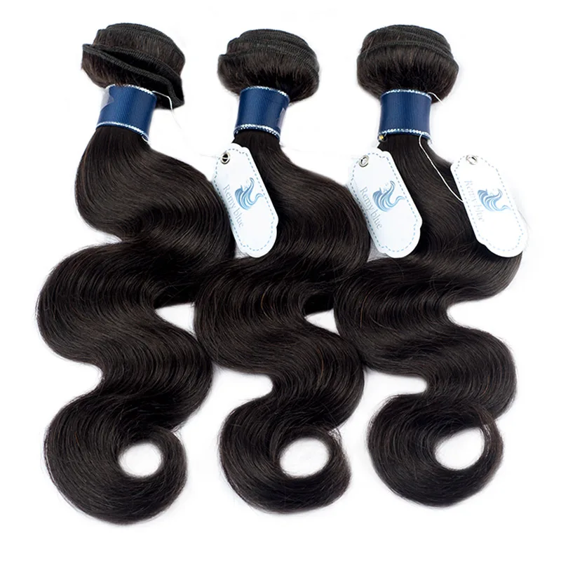 Remy Blue Body Wave Bundles Raw Indian Human Hair Weave 3 Bundle Deals Remy Natural Color Human Hair Extensions Can Be Restyled1