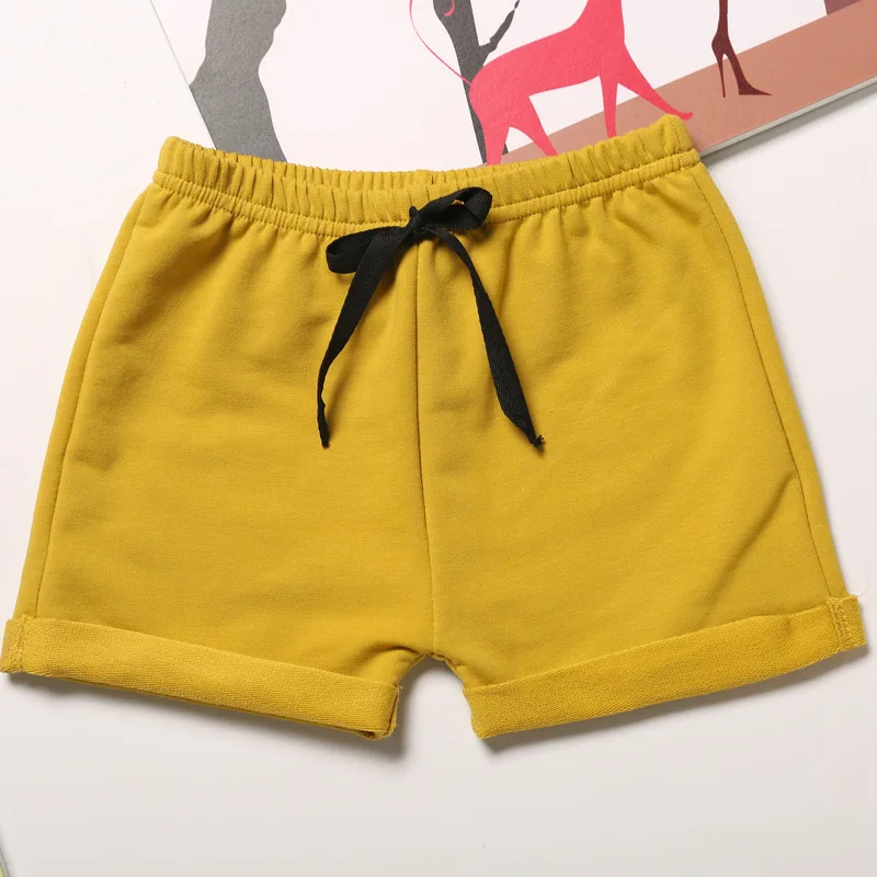 Летние трикотажные комбинированные шорты для мальчиков; Детские шорты; брюки; одежда для плавания; пляжные шорты ярких цветов; спортивная одежда для маленьких девочек; 1-6Y - Цвет: As picture