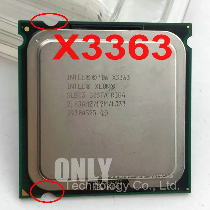 free shipping Intel latop core X3363 2.83GHz/12M/1333Mhz/CPU equal to