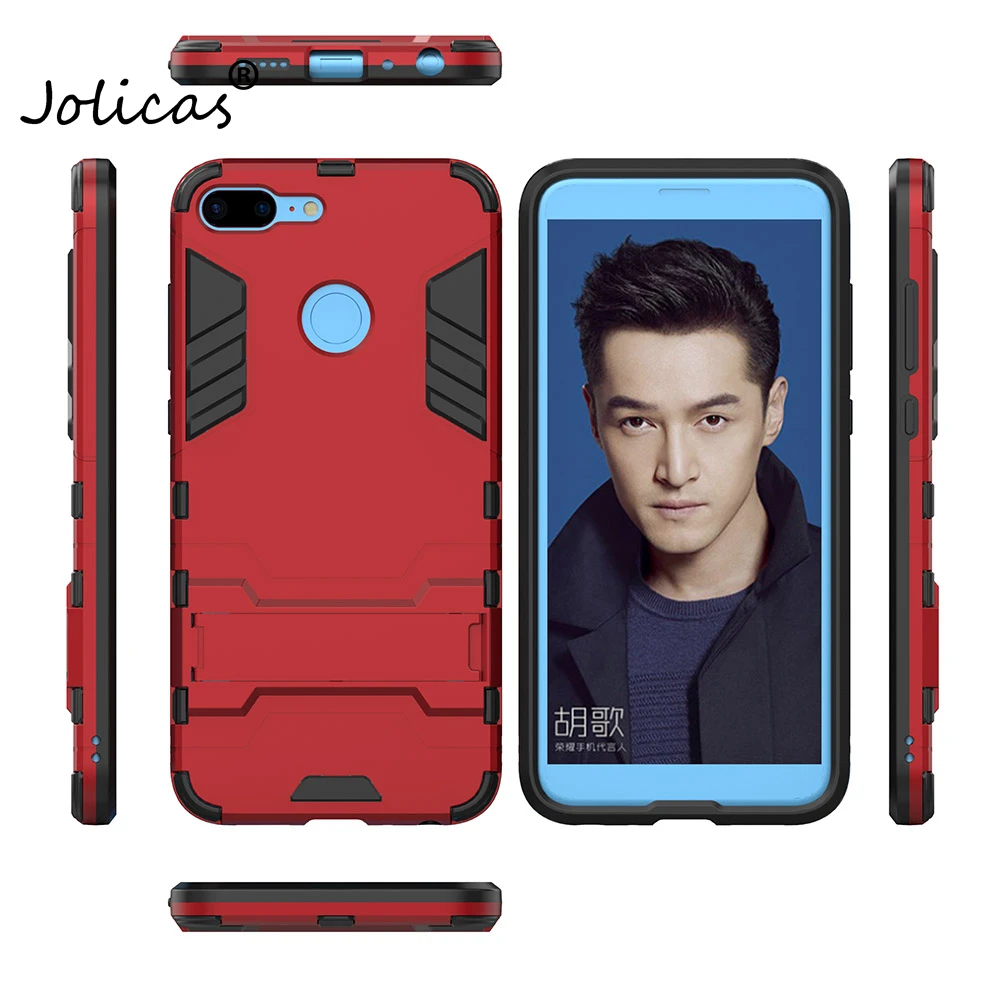 Phone Case For Huawei Honor 9 lite Armor Hard Back cover For Honor 9 Lite 9Lite Stand Cellphone Cases Anti Knock Coque