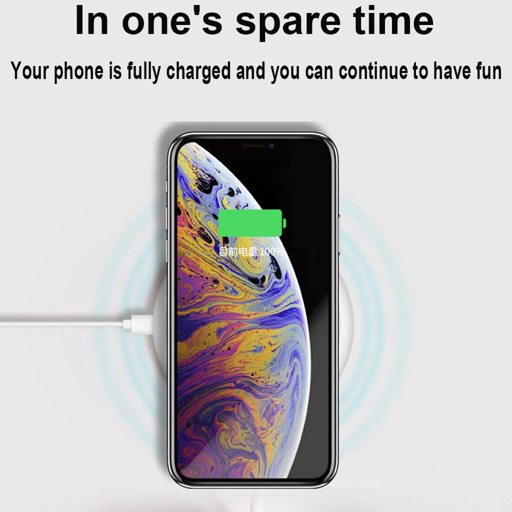 Беспроводное зарядное устройство Qi быстрая зарядка 7 5w10w для телефонов Samsung