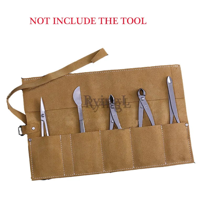 

Bonsai Storage Package Roll Bag Garden Repair Tool Pliers Scissors Genuine Leather Tool Set Case Storage Bags