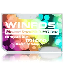 Двойной слот адаптер Micro SD TF к Memory Stick MS Pro Duo для psp кардридер 2 слота