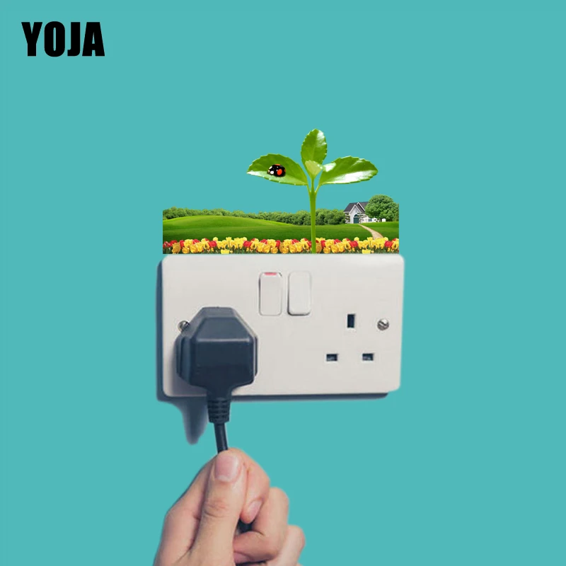 YOJA PVC Coloured Coccinella Septempunctata Wall Sticker Switch Decals Room Bedroom Home Decor 12ss0626 | Дом и сад