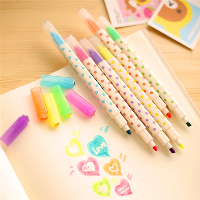 DL Korean stationery candy sweet sweet stone stone square color marker