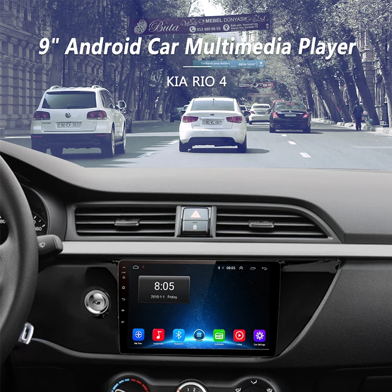 Sale AWESAFE 2 din Android 8.1 Car Radio Multimedia video player gps navigation For KIA RIO 4 2017 sedan wifi head unit no DVD 1