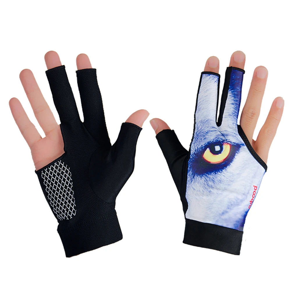 1 шт BOODUN профессиональные 3 пальца бильярдные перчатки для бильярдного кия мужские и женские спортивные шутеры для правой и левой руки - Цвет: Wolf