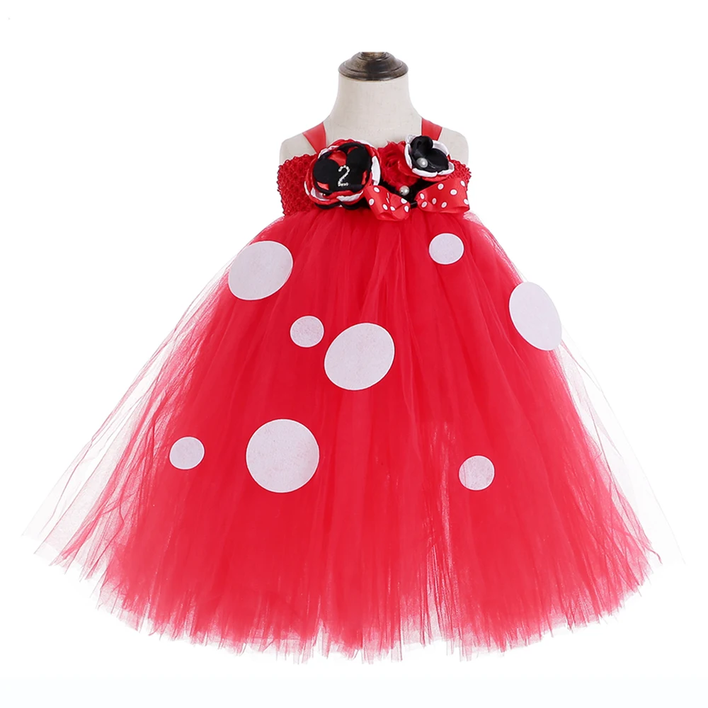 

Red Tulle Tutu Minnie Mouse Teen Dresses Party Baby Girl First 2 Years Birthday Dress Vestido Minnie Photography Costumes Outfit