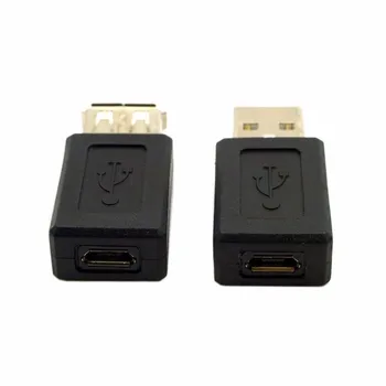 

USB 2.0 A Type Male to Micro USB 5pin Female & USB Female to 5pin Female Extension Adapter convertor connector Black