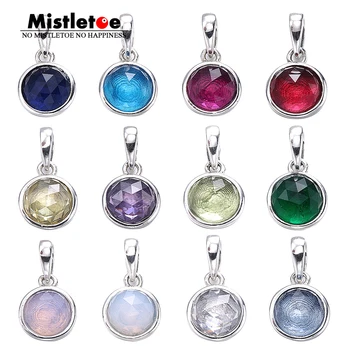 

Authentic 925 Sterling Silver Droplet, Charm Dangle Pendant Fit Brand Bracelets & Necklace Jewelry Janurary May June Birthday