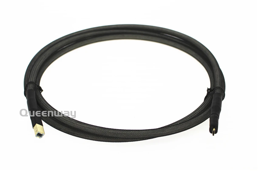 

HiFi USB Cable type B to MICO OTG DAC Decoder Printer Data cable Silverplated 4N OFC Signal OTG Cable Golden plated USB 2.0 1m