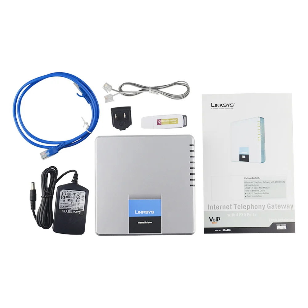 أفضل خيار مفتوح لينكسيس SPA400 4FXO الهاتف محول الإنترنت الهاتف لينكسيس صوت نظام VoIP شبكة البريد الصوتي الطلبات