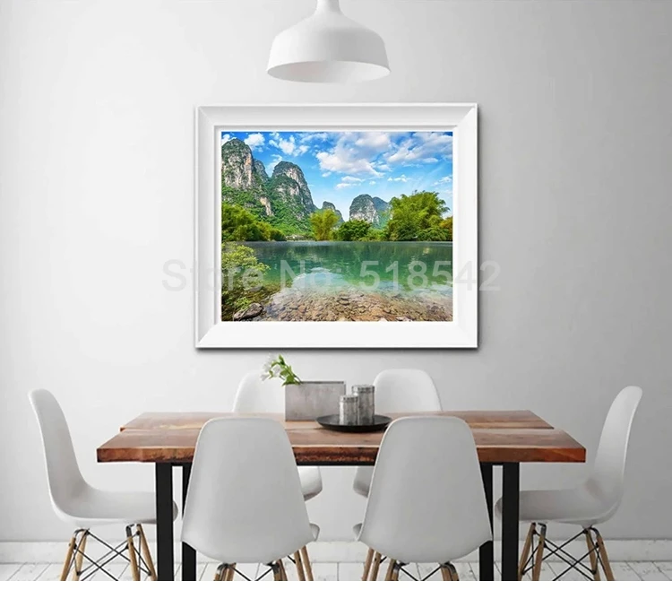 Пользовательские 3D фото обои горная вода природный пейзаж Фреска гостиная спальня ресторан настенные фрески домашний декор