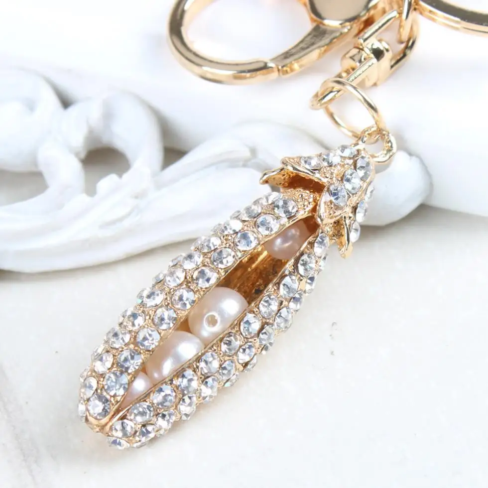 Bean Pearl Pod милый модный кошелек со стразами сумка для ключей женская бижутерия