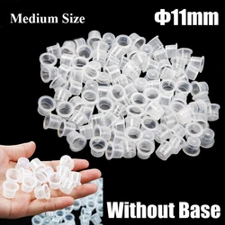 Professional Plastic 11mm Medium Size Permanent Makeup Clear Tattoo Ink Cups Pigment Caps Tattoo Accessories Free Shipping