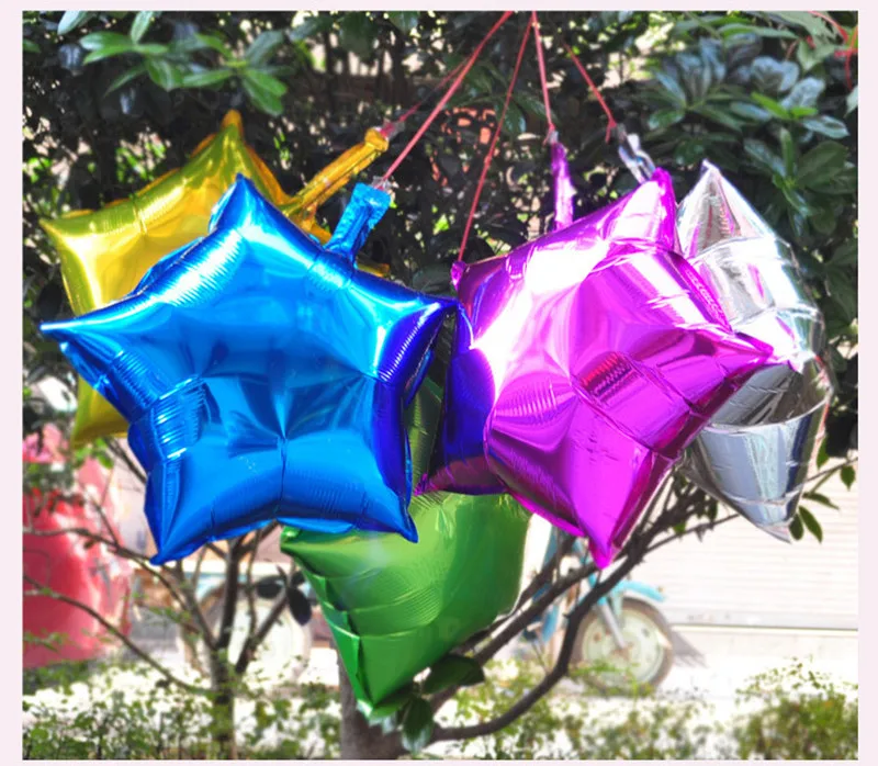 10 шт., 10 дюймов, разноцветные воздушные шары из фольги в форме звезды, Детские шары для украшения свадьбы, Детские вечерние шары для празднования дня рождения