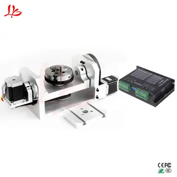 

CNC Dividing Head 5th axis B axis with table 100mm 3jaw Center height 98MM with DM542 motor driver