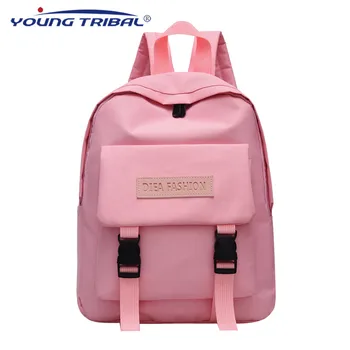 

Fashion buckle Women Backpack Large capacity waterproof nylon shoulder bag Schoolbag for teenagers Girls bookbag Mochilas XF-002