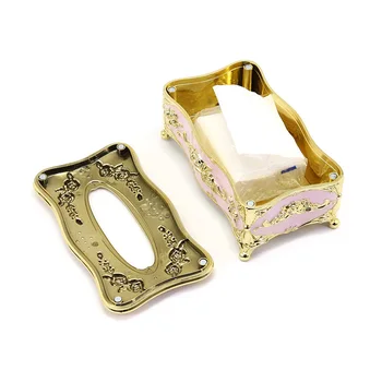 

European Luxury Tissue Box for Paper Towel Desktop Paper Storage Box Container Napkins Holder Home Decor Wipes Container LZM066