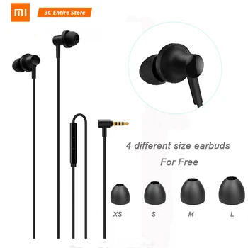 

Original Xiaomi Hybrid Pro HD 2 Earphones Dynamic Wired Control Dual Driver With MIC Headset In Ear Mic Earpieces