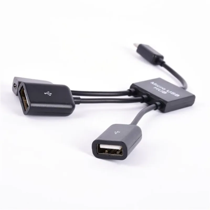 Зарядное устройство с клавиатурой и кардридером 3 порта Micro USB OTG хост кабель для