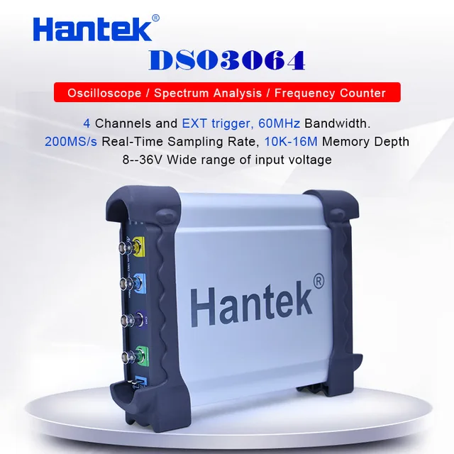 Special Offers Hantek DSO3064 4 Channels 60MHz bandwidth Oscilloscopes 3 in 1 USB PC oscilloscope/Spectrum Analysis/Frequency Counter