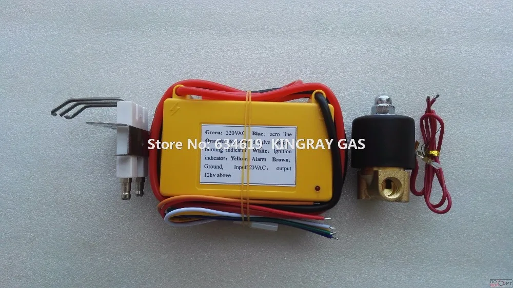 Full Set 220v Ac 1/4" Solenoid Gas Grill Ignition Controller Hot Sale Gas Oven Ignitor Electric Grill / Furnace Lighter