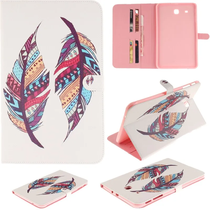 For Samsung Galaxy Tab E 9.6 Case for T560 SM-T560 T561Tablet Clouds Wallet Flip Cover Stand PU Leather Case Protective Skin  (57)