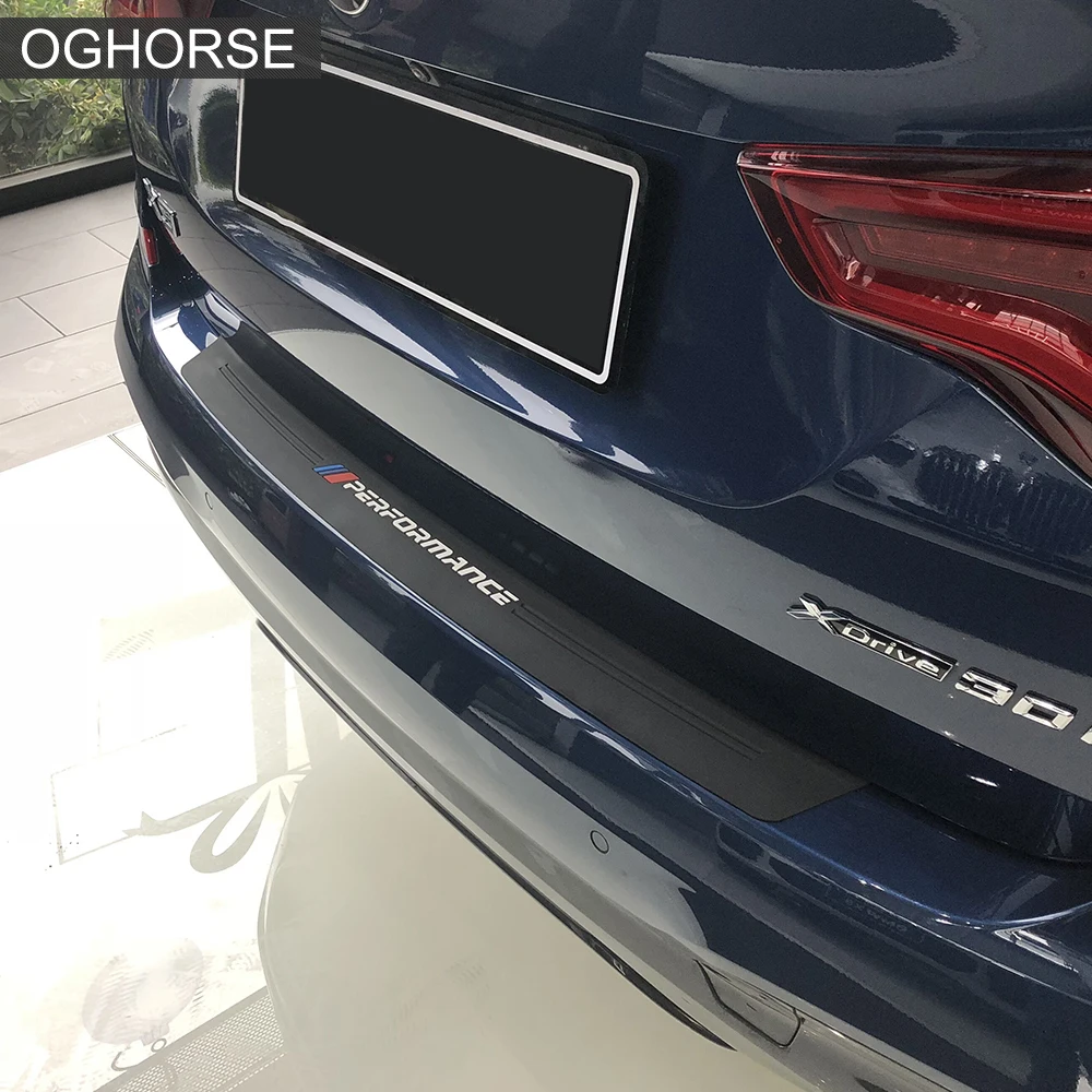 New Performance Rubber Car Rear Bumper Trim Guard Plate Scuff Protector Sticker Protection Cover For BMW X3 G01 2018 Accessories