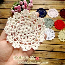 Французский стиль ручной 6 предметов/лот крючком подставки ZAKKA аксессуары из хлопка с цветочным принтом для свадебного декора Кубок колодки коврики