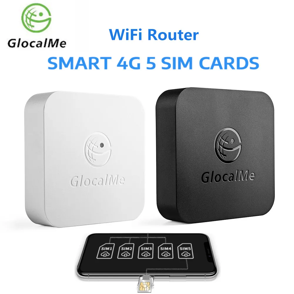 GlocalMe SIMBOX 4G 5 SIM Cards Adapter Smart WiFi Router Device Multi-SIM Box For IOS / Android Support 2G/3G/4G Network | Компьютеры и