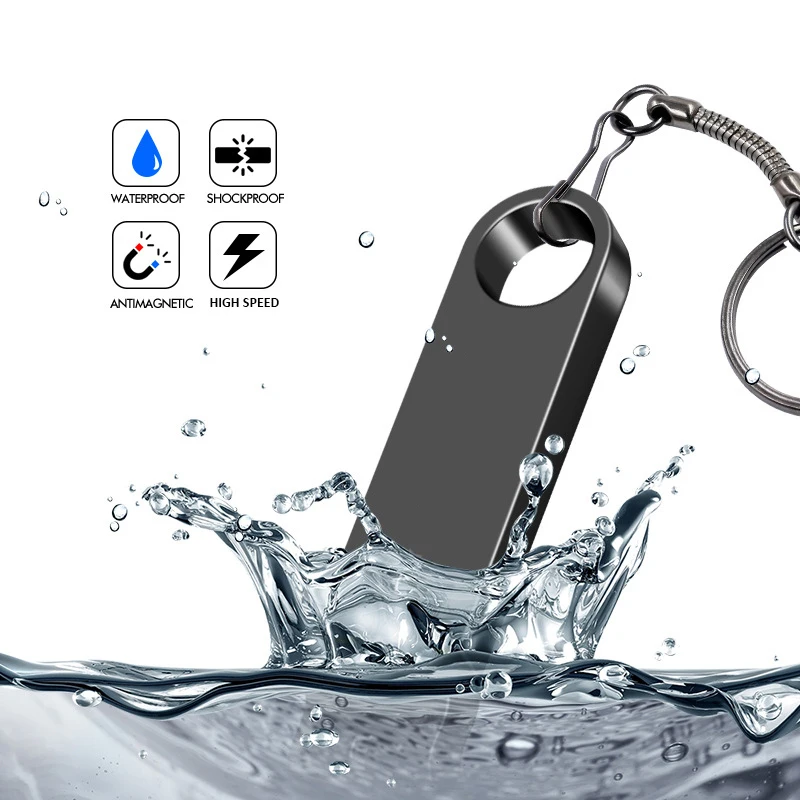 USB флеш накопитель 128 Гб 64 ГБ 16 8 Флешка 32 водонепроницаемый металлический u диск
