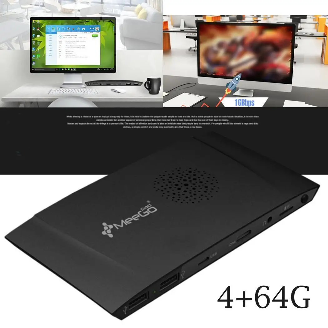 MeeGOPad T09 4 Гб Оперативная память Тип-C приставка Mini PC Windows 10 Intel x5-Z8300 двухдиапазонный Wi-Fi 2,4g/5g 1000 Мбит/с LAN Compute Stick